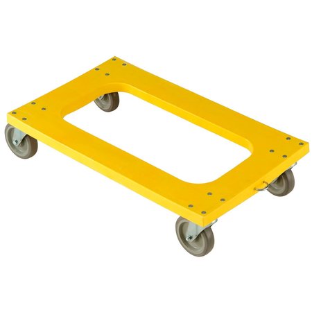 GLOBAL INDUSTRIAL Plastic Dolly with Flush Deck, 4 Casters 241344